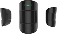 Ajax MotionProtect Plus Passzív infravörös (PIR) érzékelő / mikrohullámú érzékelő Vezeték nélküli Fali Fekete