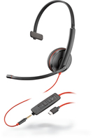 POLY Blackwire C3215 Headset Vezetékes Fejpánt Iroda/telefonos ügyfélközpont USB C-típus Fekete