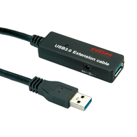 ROLINE 12.04.1070 cavo USB 10 m USB 3.2 Gen 1 (3.1 Gen 1) USB A Nero