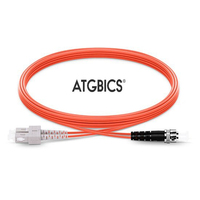 ATGBICS SC-ST OM2, Fibre Optic Cable, Multimode, Simplex, Orange, 15m
