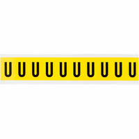 Brady 3430-U self-adhesive label Rectangle Removable Black, Yellow 10 pc(s)