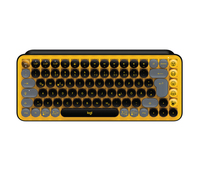 Logitech POP Keys Wireless Mechanical Keyboard With Emoji Keys Tastatur Bluetooth QWERTZ Deutsch Schwarz, Grau, Gelb