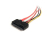 StarTech.com SATA22PEXT kabel SATA 0,35 m SATA 22-pin SATA 7-pin + 15-pin Czerwony