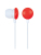 Gembird MHP-EP-001-R hoofdtelefoon/headset Hoofdtelefoons Bedraad In-ear Muziek Rood, Wit