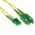 ACT RL2701 Glasvezel kabel 1 m LC SC OS2 Groen, Geel