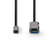 Nedis CCBG6410BK50 tussenstuk voor kabels USB-C HDMI Zwart