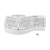 Perixx 11615 toetsenbord RF-draadloos + Bluetooth QWERTY Frans, Duits, Spaans, Brits Engels, Amerikaans Engels Wit