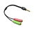 Andrea Communications C-10 audio cable 3.5mm Black, Green, Pink