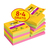 3M R330SSCARNP8+4 karteczka samoprzylepna Kwadrat Niebieski, Zielony, Pomarańczowy, Różowy, Żółty 90 ark. Samoprzylepny
