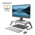 Fellowes Computer Monitor Stand with 3 Height Adjustments - Hana LT Monitor Riser - Ergonomic Adjustable Monitor Stand for Computers - Max Weight 22.6KG - White