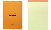 RHODIA Bloc agrafé No. 19 Yellow, A4+, ligné, orange (8017081)