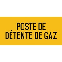 Poste de détente de gaz - autocollant - L.200 x H.100 mm