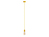 Schnurpendel Hängeleuchte Textil gelb mit E27 Filament LED, Kabel 140cm