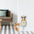 Relaxdays Kratzmatte Katze, Kratzteppich mit Spielzeug, Kugel mit Glöckchen, für die Wand, Sisal, HBT 55x22x10 cm, bunt