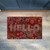 Relaxdays Fußmatte Kokos, Hello Schriftzug & Blumen-Motiv, Kokosmatte 40x60 cm, wetterfest, Türmatte innen & außen, bunt