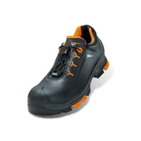 uvex 2 Black/Orange Leather Safety Trainers S3 SRC ESD - Size NINE