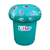 Mushroom Litter Bin - 90 Litre - with Bugs and Litter Letters - Light Green (10-14 working days) - Galvanised Steel Liner