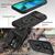 NALIA Military-Style Ringhülle für iPhone 13 Pro, Extrem Schützend mit Display-Rahmen & Kamera-Abdeckung, 360° Ring für Standfunktion & KFZ-Halterung Schwarz