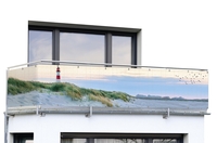 Maximex Balkon-Sichtschutz NORDSEEKÜSTE, mit glasfaserverstärkter Folie