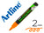 Rotulador artline pizarra epd-4 color naranja fluorescente opaque ink board punta redonda 2 mm