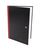 Black n Red A4 Casebound Hard Cover Notebook Narrow Ruled 192 Pages Black/Red (Pack 5)