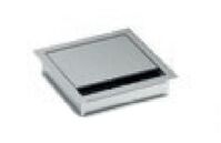 LOOP SQUARE 120x120mm silver anodized Loop Square, Cable box, Desk, Aluminium, Grey Kabelmanagement-Panels