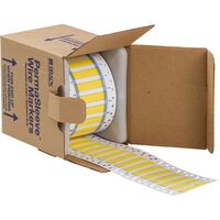 PermaSleeve Wire Marking Sleeves 50.80 mm x 11.15 mm 3PS-250-2-YL-S, Yellow, Polyolefin, 500 pc(s), Thermal transfer, -55 - 135 °C, Kabelmarkeringen