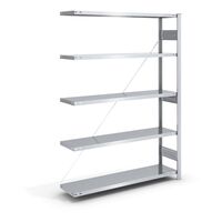 Heavy duty boltless shelving unit, zinc plated