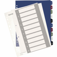 Plastikregister Style 1-10 bedruckbar A4 PP 10 Blatt farbig