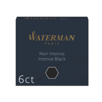 Tintenpatronen, geeignet für alle Waterman Füllfederhalter, schwarz, 6 Stück