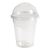 eGreen Domed Lids with Hole in Clear Polypropylene - 95mm - Pack of 1000