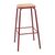 Bolero Cantina High Stools in Wine Red with Wooden Seat Pad - Pack of 4