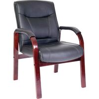 Leather reception chair