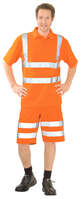 Warnschutz Polo-Shirt uni orange Gr. XXXXL