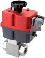 Exemplarische Darstellung: Hochdruck-Kugelhahn mit elektrischem SchwenkantriebMessing-Kugelhahn mit elektrischem Schwenkantrieb