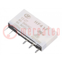 Relay: electromagnetic; SPDT; Ucoil: 12VDC; 6A; 6A/250VAC; 6A/30VDC