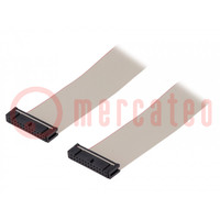 Ribbon cable with IDC connectors; Cable ph: 1.27mm; QF-50; 28AWG