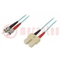 Fiber patch cord; OM3; SC/UPC,ST/UPC; 2m; Optical fiber: 50/125um
