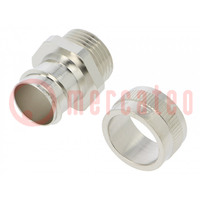 Straight terminal connector; Thread: metric,inside; brass; IP40