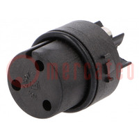 Connector: circular; female; PIN: 3; contact insert; 10A; 250V; 1mm2
