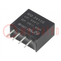 Converter: DC/DC; 1W; Uin: 21.6÷26.4V; Uout: 12VDC; Iout: 83mA; SIP4