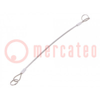 Retaining cable; Plating: PVC; stainless steel; 150mm