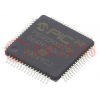 IC: PIC mikrokontroller; 64kB; 2,3÷3,6VDC; SMD; TQFP64; PIC32; 8MHz