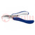 Pliers; curved,smooth gripping surfaces,half-rounded nose; ESD