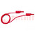 Cable de prueba; 10A; enchufe de banana 2mm,ambos lados; rojo
