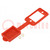 Socket gasket with dust cap; SLIM; red; 29mm; Gasket: silicone