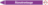 Rohrmarkierer mit Gefahrenpiktogramm - Ätznatronlauge, Violett, 2.6 x 25 cm