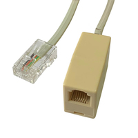 Videk RJ45 Plug to RJ11 Socket Line Adaptor Reversed Wired