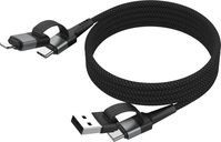 Ansmann 1700-0188 USB Kabel 1,2 m USB A/USB C USB C/Lightning Schwarz, Silber