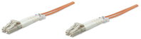 Intellinet Glasfaser LWL-Anschlusskabel, Duplex, Multimode, LC/LC, 62,5/125 µm, OM1, 3 m, orange